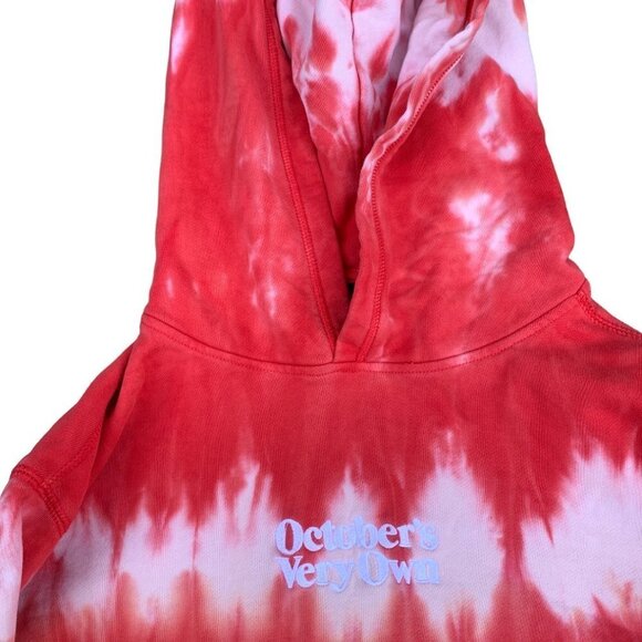 Rare Octobers Very Own OVO Marble Dye Hoodie XL Red - Picture 6 of 6